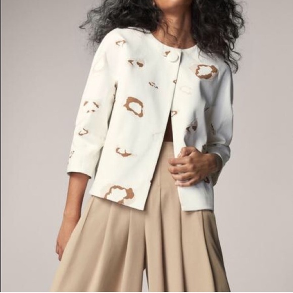 Massimo Dutti Jackets & Blazers - Massimo Dutti Cropped Oversized Blazer Jacket White 6